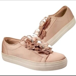 Steve Madden Womens Blush Pink Satin, Size 9 Slip On Sneakers
